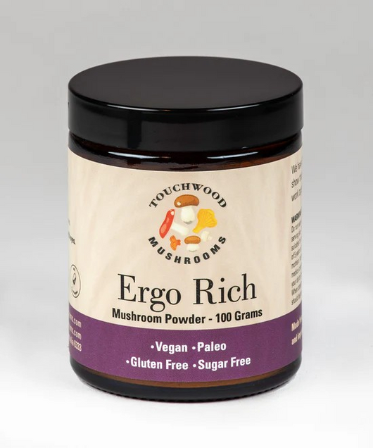 Touchwood Mushrooms ERGO RICH Powder - 100g DAMAGED SKIN, ANTI-AGING, JOINT PAIN