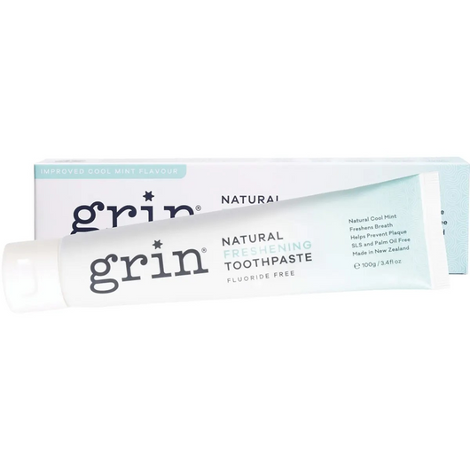 GRIN Natural Freshening Toothpaste (Cool Mint Flavour) Fluoride Free - 100gm