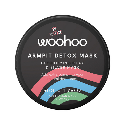 WOOHOO BODY Armpit Detox Mask Detoxifying Clay & Silver Mask 50g (Tin)