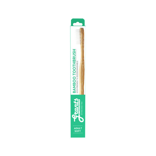 Grants Toothbrush Bamboo Adult Soft - Eco-Friendly & Biodegradable